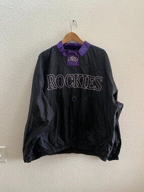 VTG Colorado Rockies Baseball MLB Fans Gear Lightweight Pullover Jacket 2XL 3XL